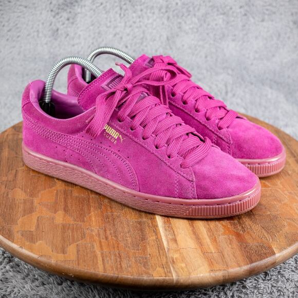 Puma Shoes - Puma Shoes Mens 6.5 Purple Suede Low Top Lace Up Womens Size 8